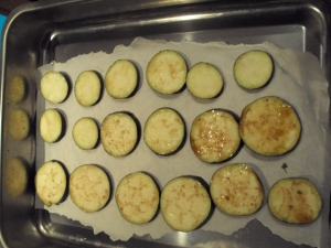 Aubergines before grilling