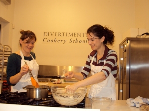 Making loukoumades at Divertimenti Cookery School